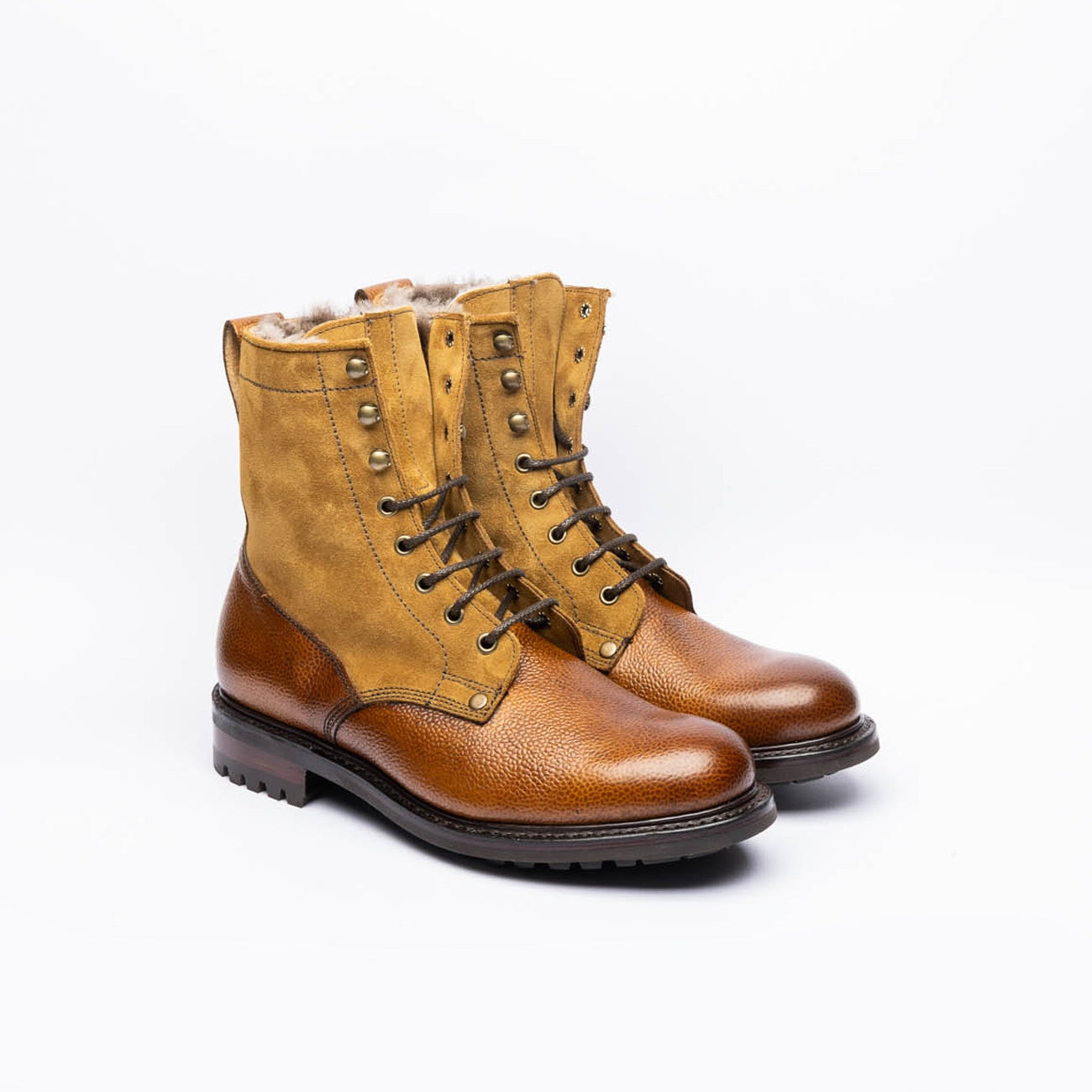 Polacco derby Cheaney Joseph & Sons Scott C in pelle e camoscio color cuoio