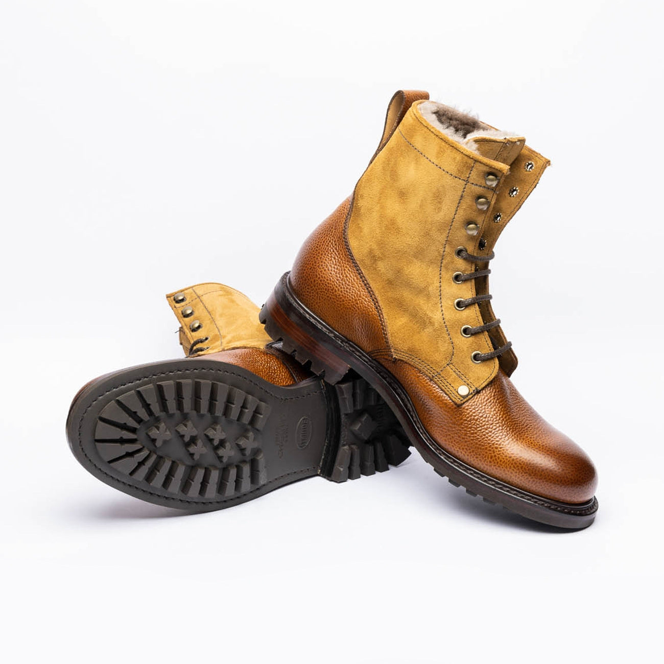 Polacco derby Cheaney Joseph & Sons Scott C in pelle e camoscio color cuoio