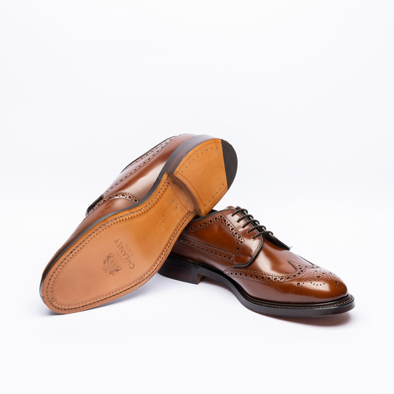 Stringata derby Cheaney Joseph & Sons Carlton in pelle spazzolata color cuoio