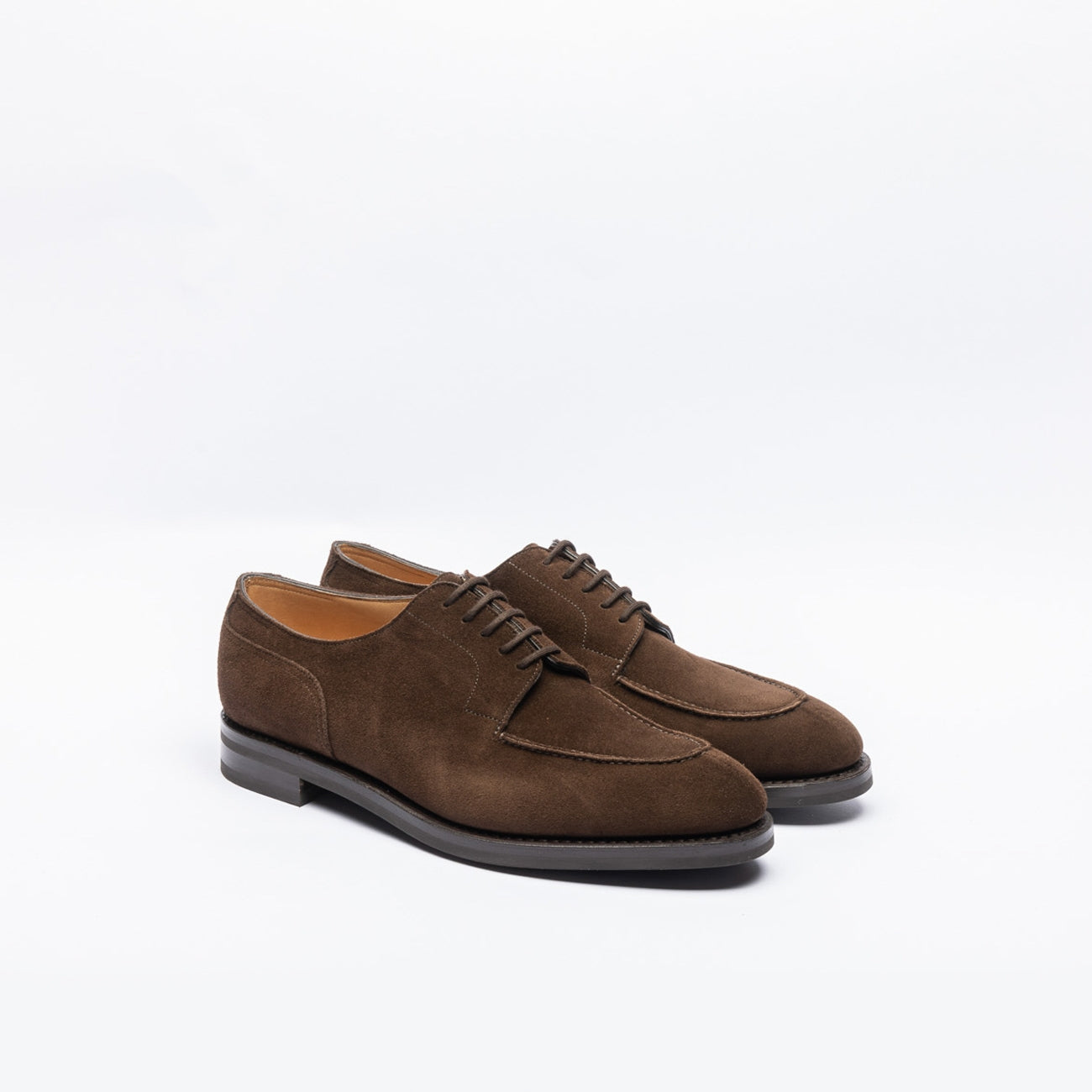 Stringata derby John Lobb Harlyn in camoscio marrone