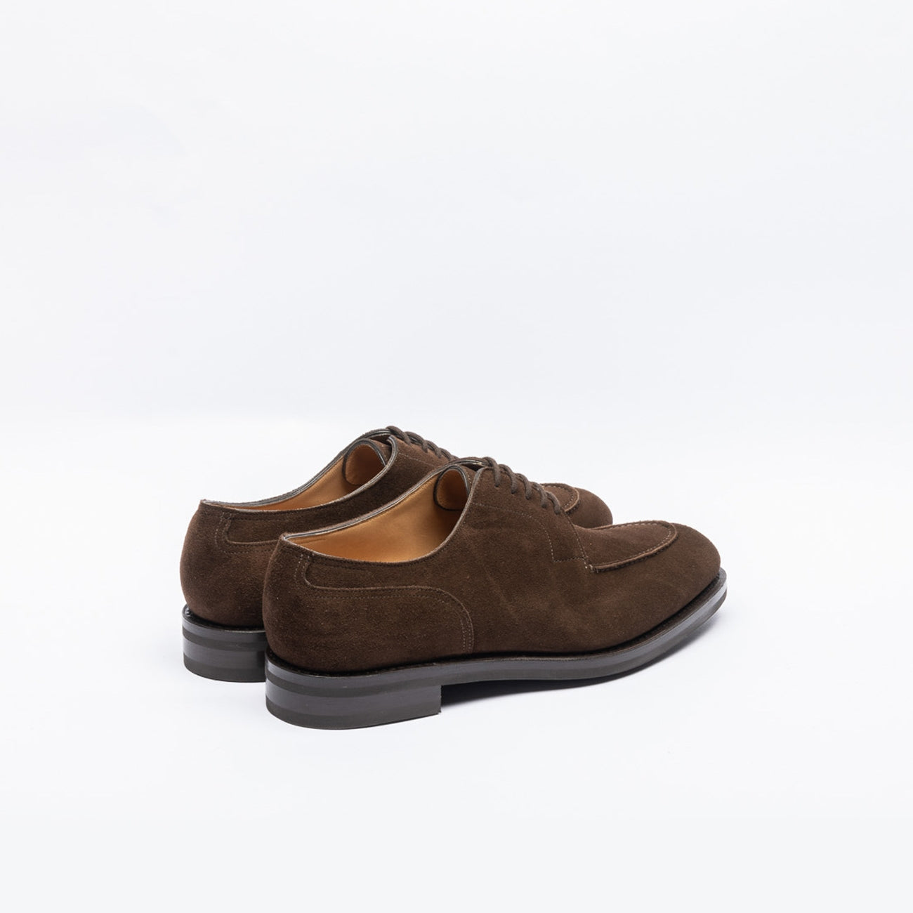 Stringata derby John Lobb Harlyn in camoscio marrone