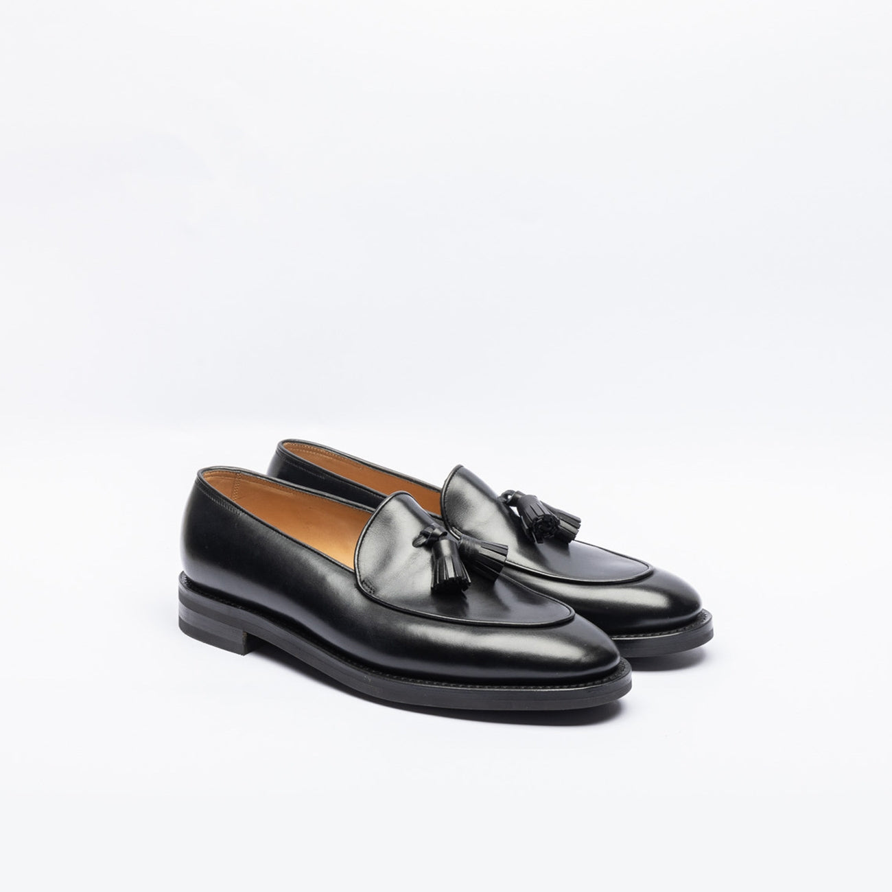 Mocassino con nappine John Lobb Edmond in pelle nera