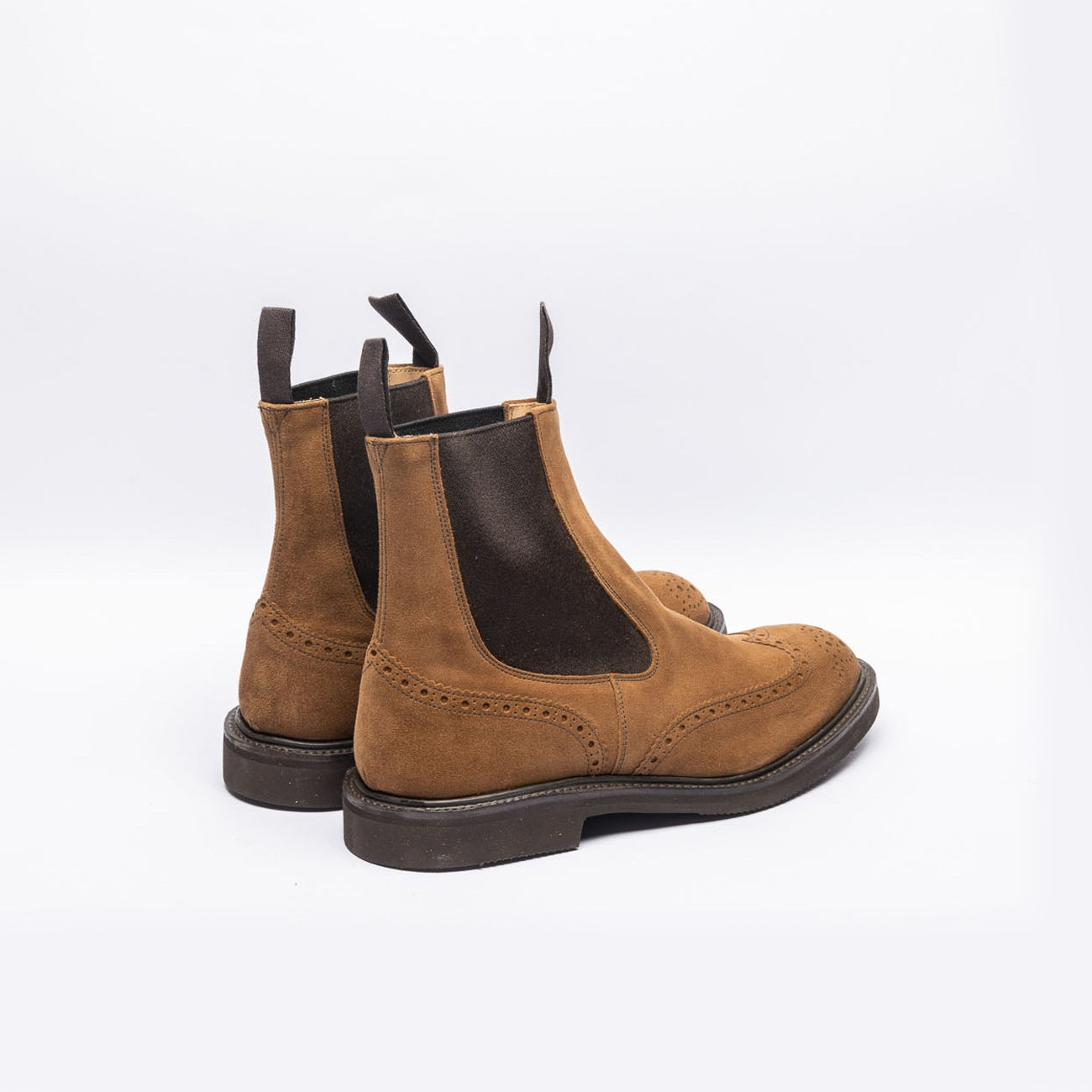 Polacco chelsea Tricker's Henry in camoscio marrone (Cubana suede)