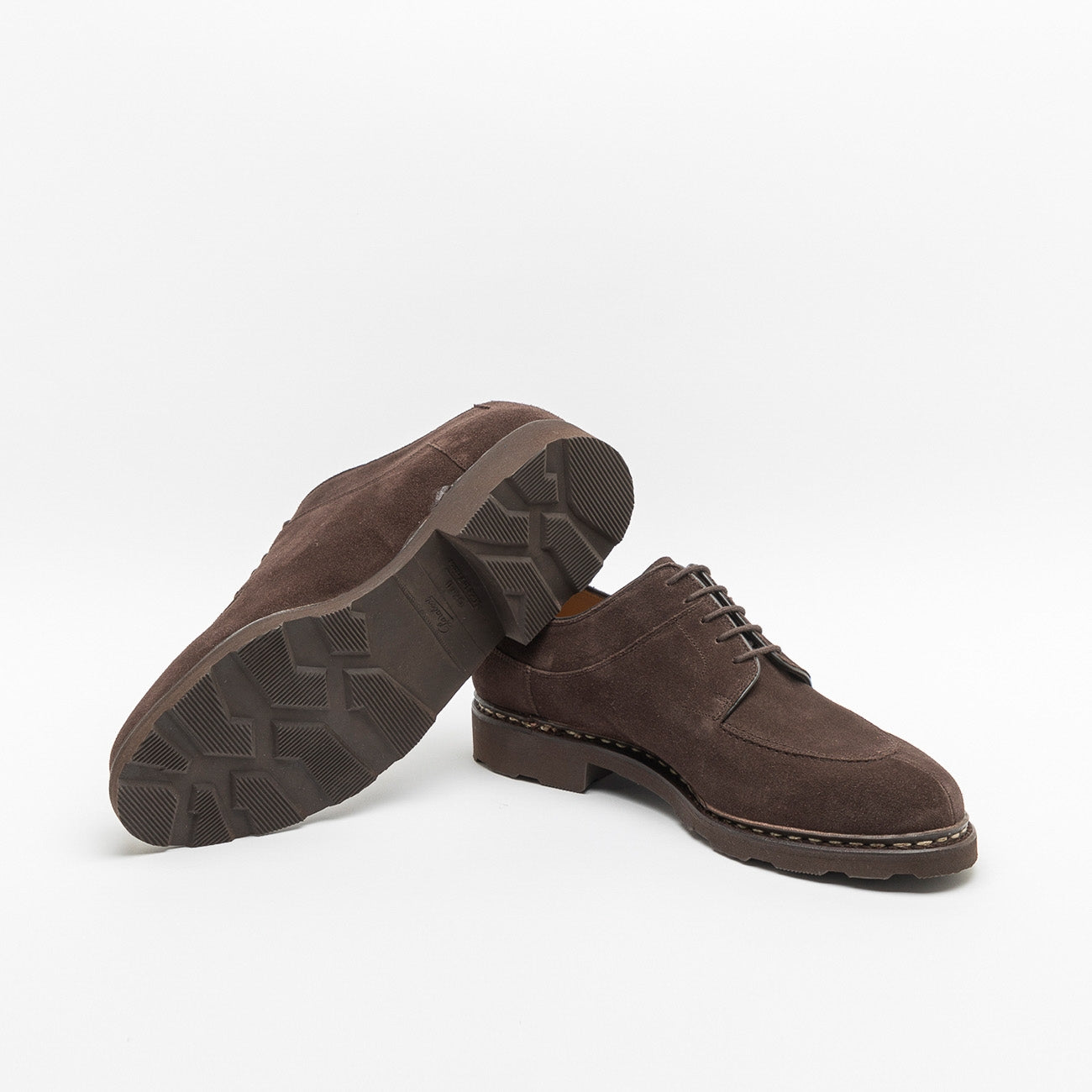 Scarpa stringata Paraboot Avignon Griff in camoscio marrone congo