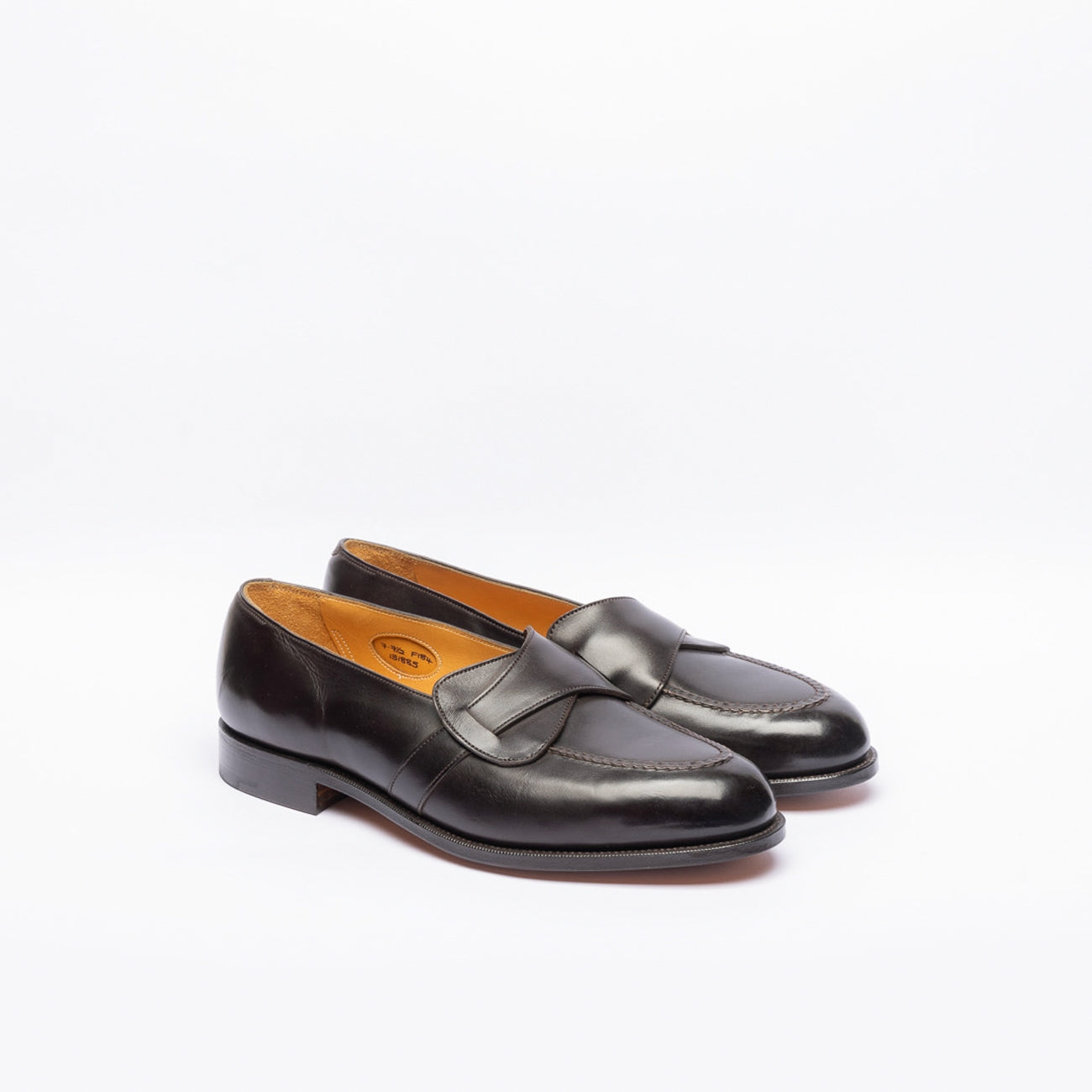 Mocassino incorciato Edward Green Lulworth in pelle marrone