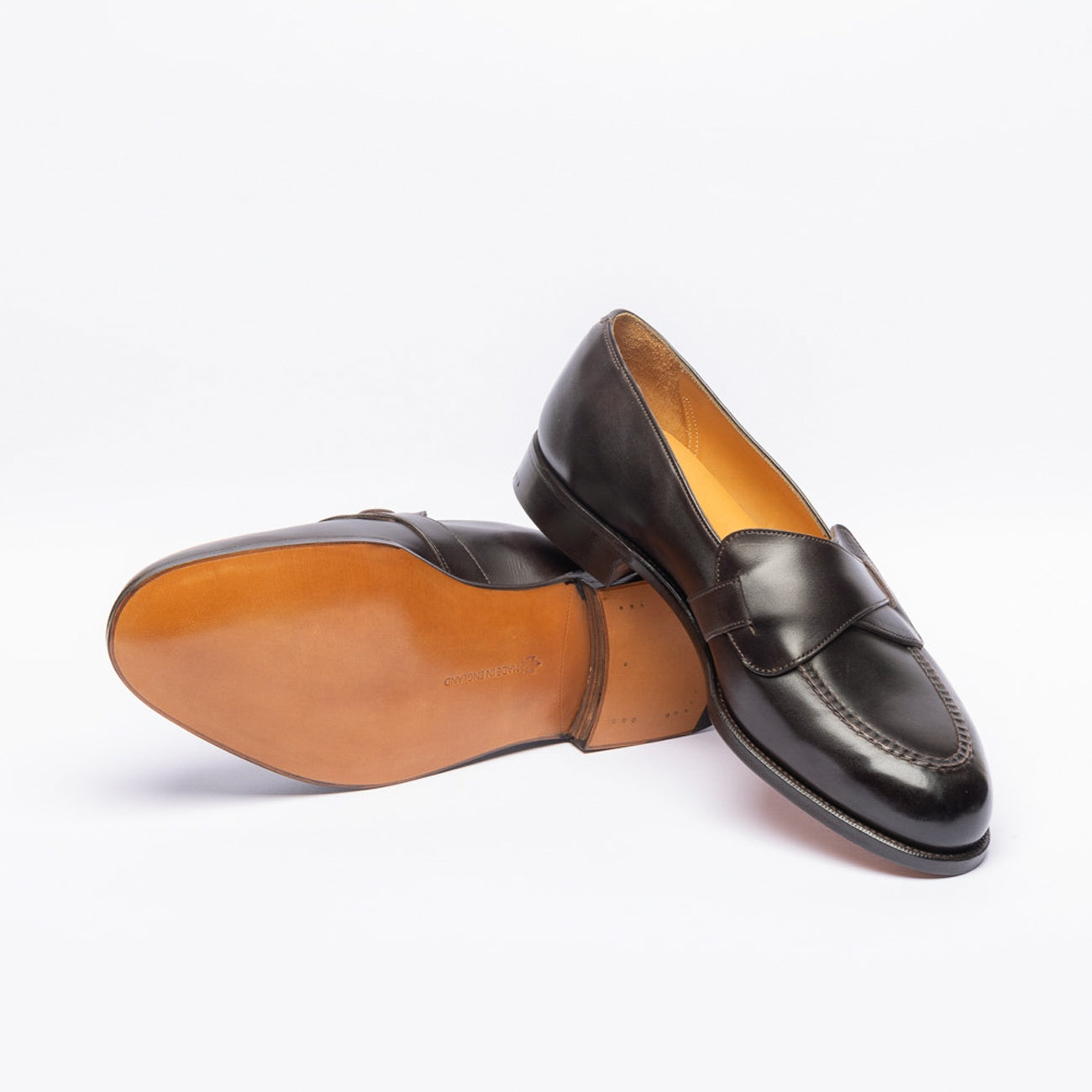 Mocassino incorciato Edward Green Lulworth in pelle marrone