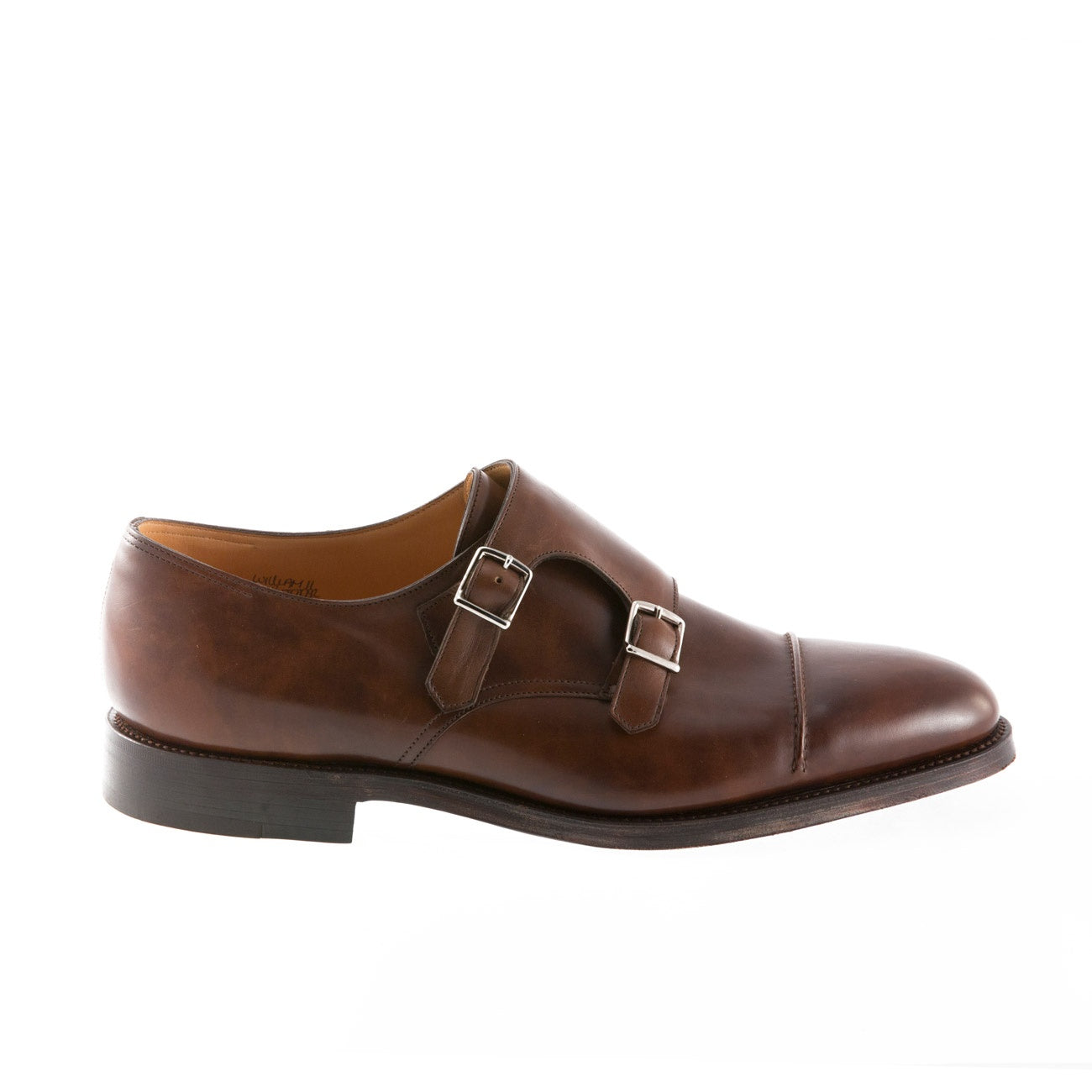 Scarpa John Lobb William II fit EE in pelle parisian brown museum con doppia fibbia