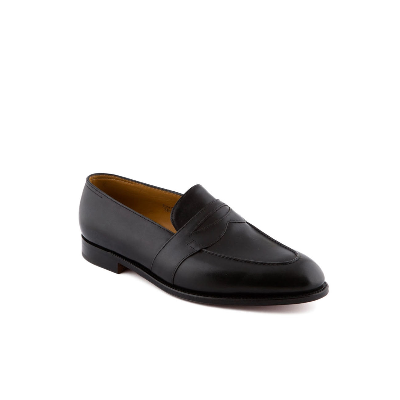 Mocassino John Lobb Fencote in pelle nera con mascherina