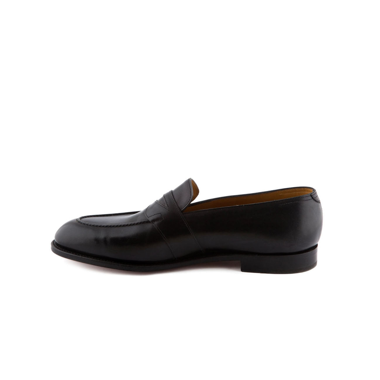 Mocassino John Lobb Fencote in pelle nera con mascherina