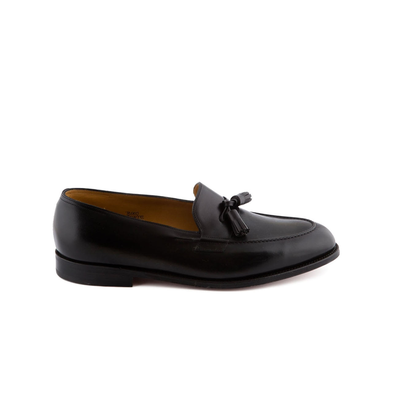 Mocassino John Lobb Truro in pelle nera con nappine