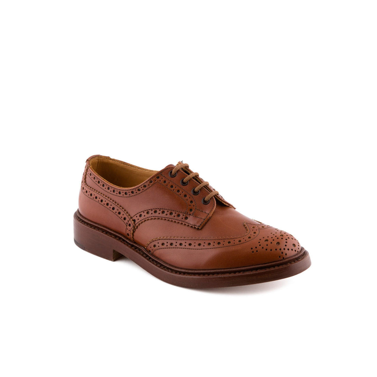 Scarpa stringata Tricker's Bourton in pelle marron antique