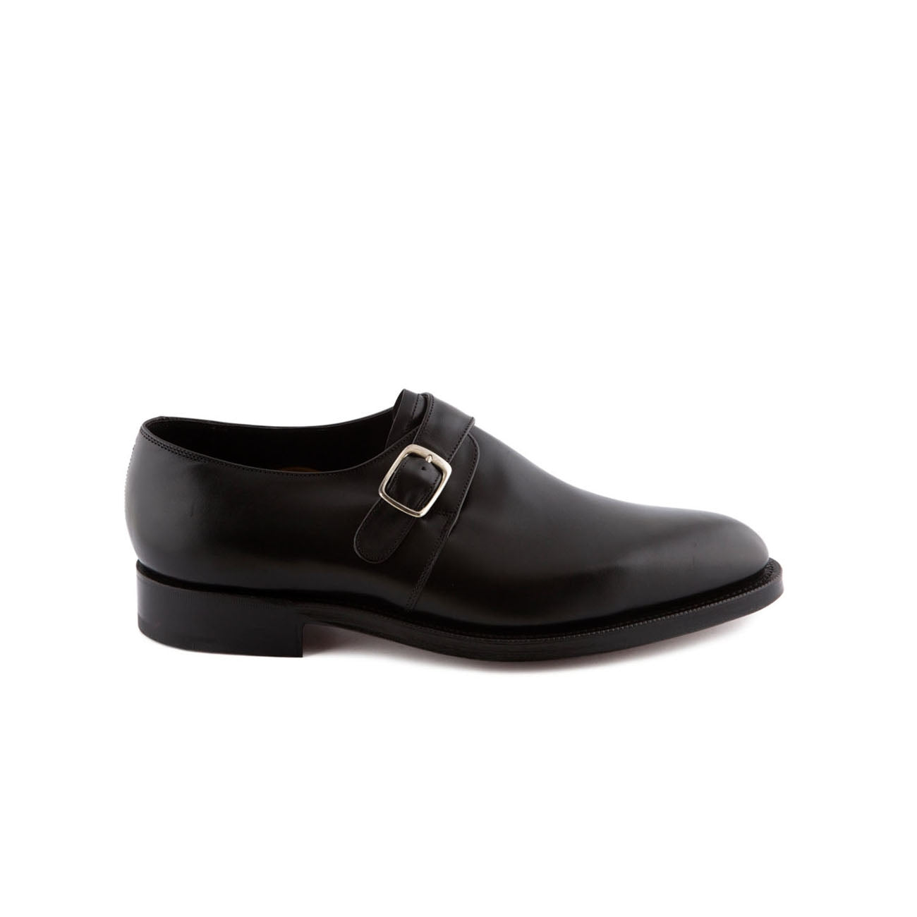 Scarpa Edward Green Welland in pelle nera con fibbia