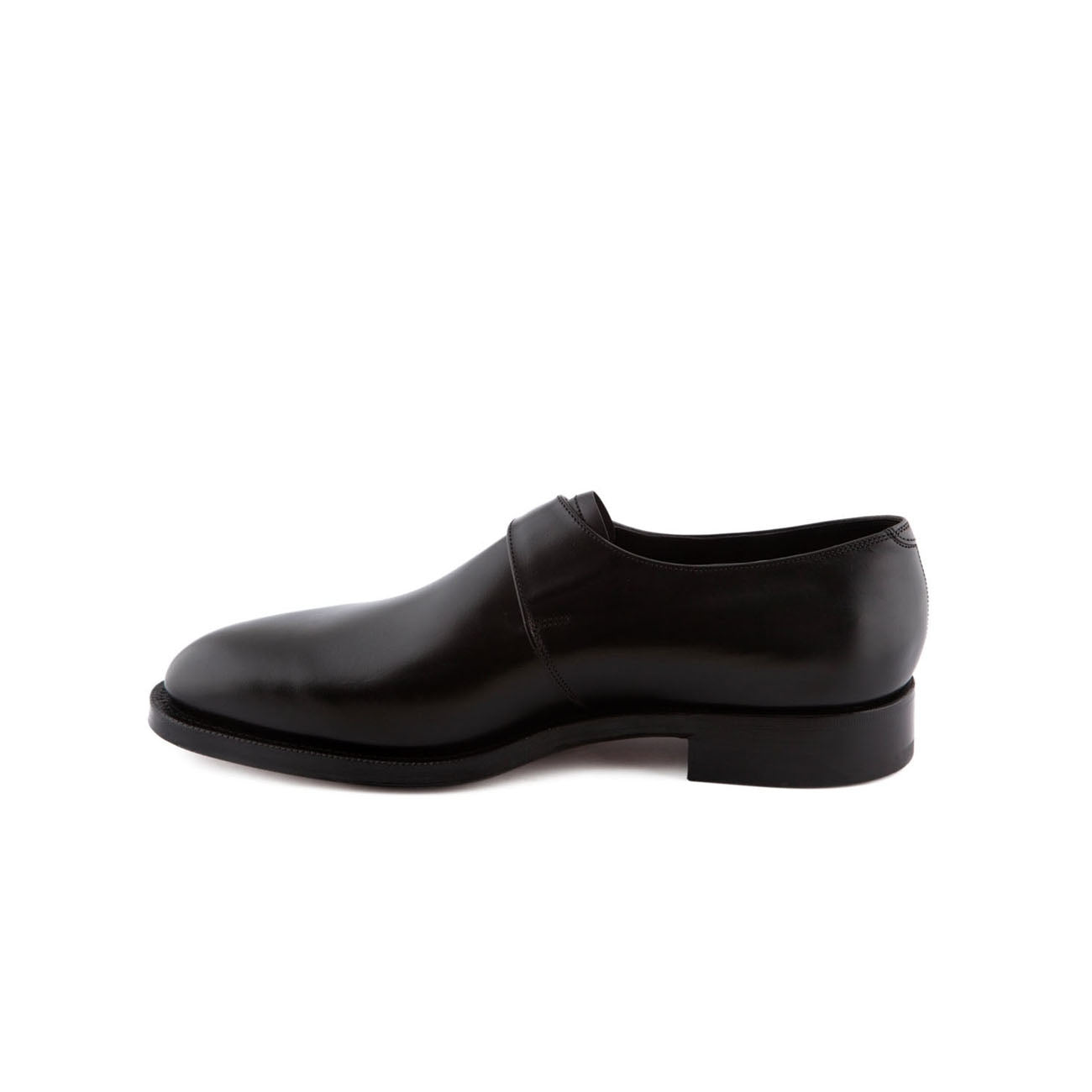 Scarpa Edward Green Welland in pelle nera con fibbia