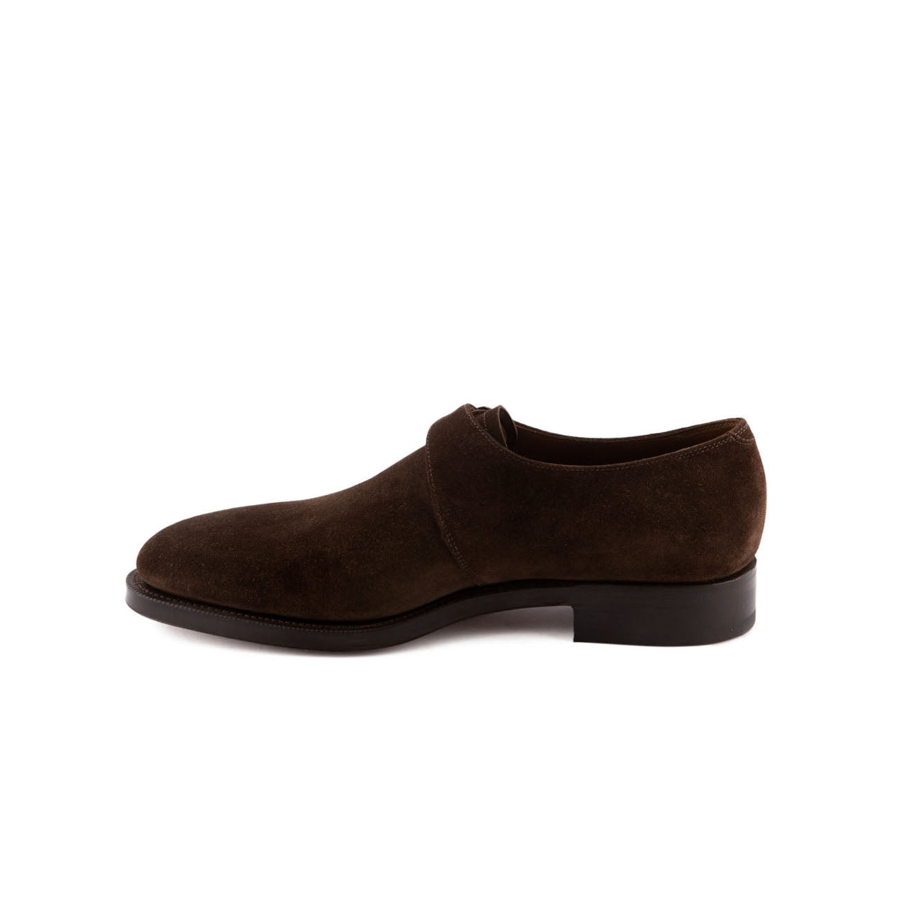 Scarpa Edward Green Welland in camoscio mocca con fibbia