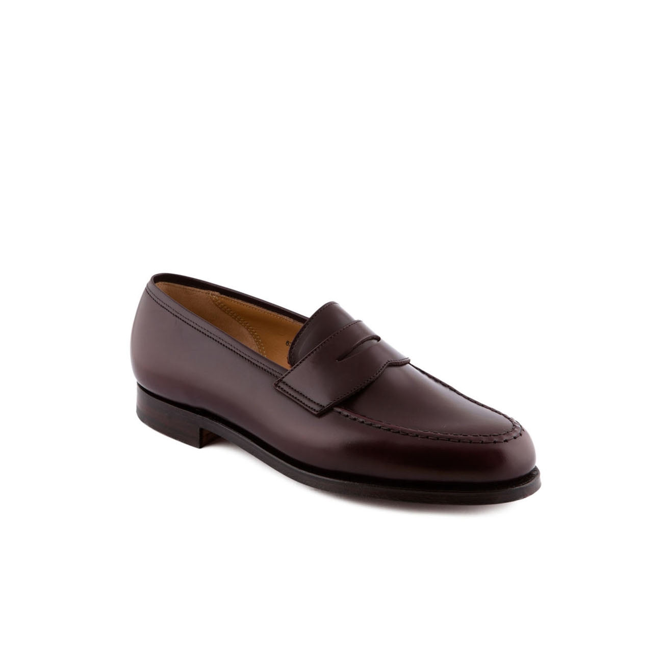 Crockett & Jones Boston penny loafer moccasin in burgundy leather