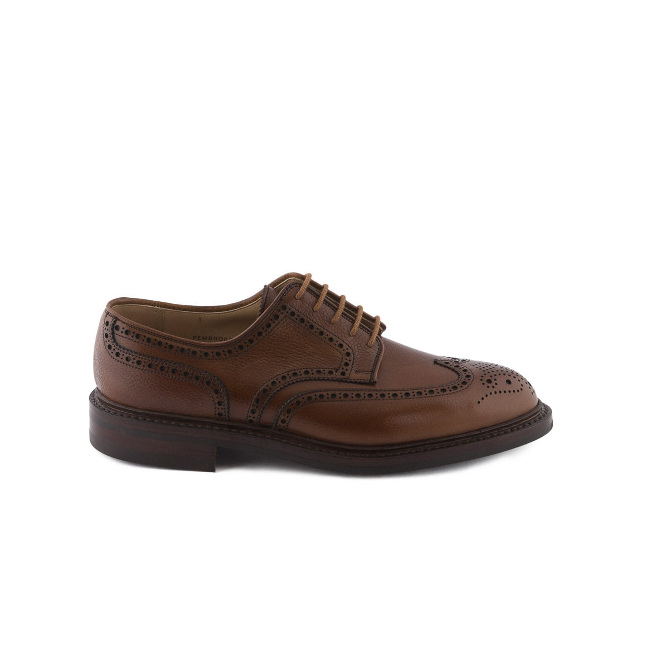 Scarpa stringata Crockett & Jones Pembroke in pelle tan scotch country grain