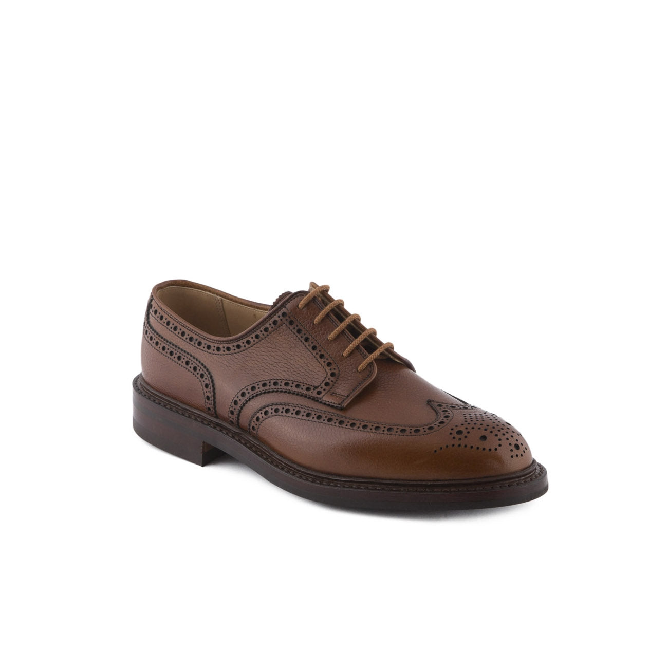 Scarpa stringata Crockett & Jones Pembroke in pelle tan scotch country grain