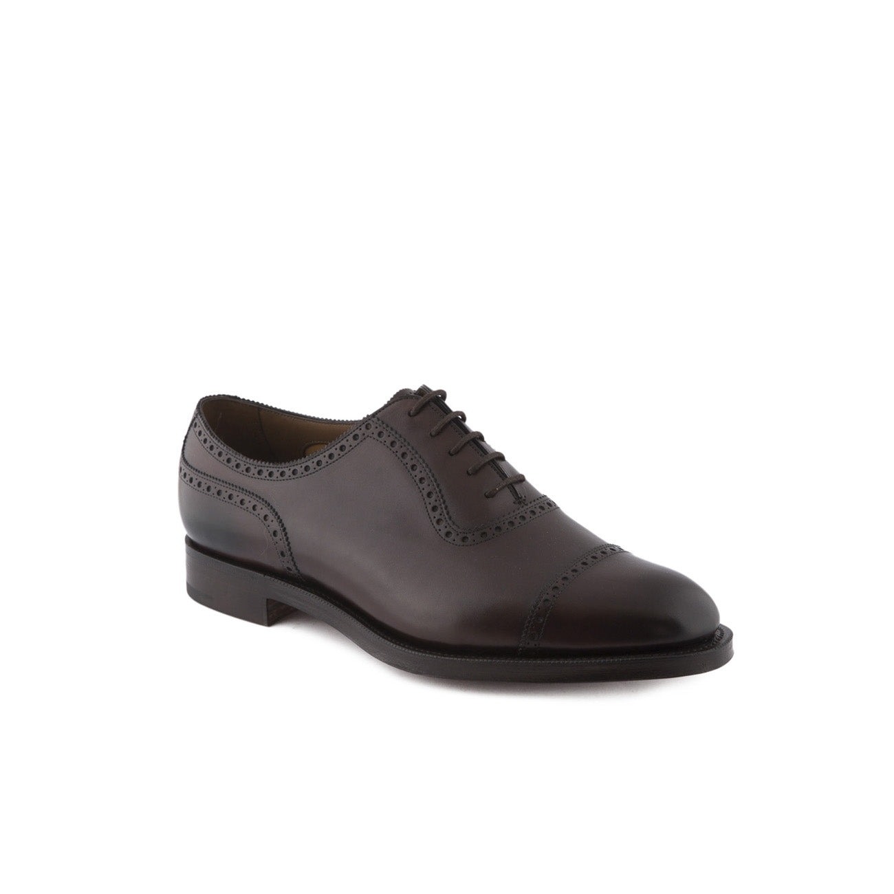 Stringata oxford Edward Green Canterbury in pelle dark oak antique