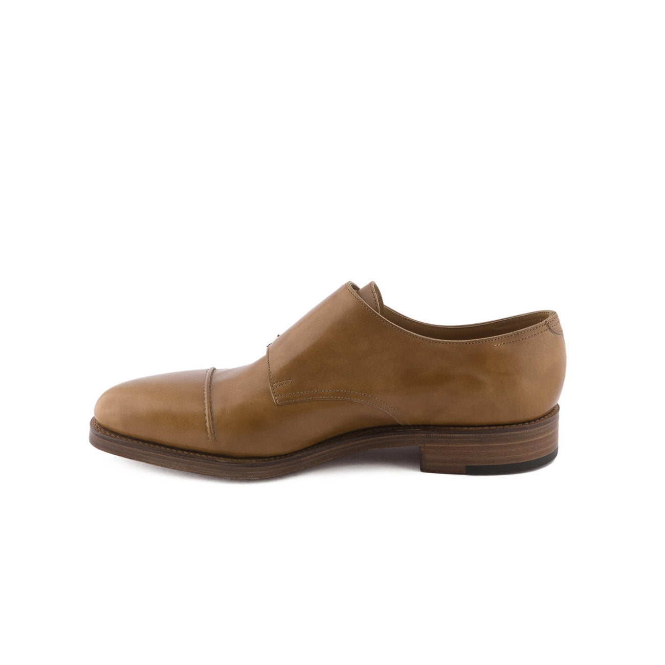 Scarpa John Lobb William II fit E in pelle misty ardilla con doppia fibbia