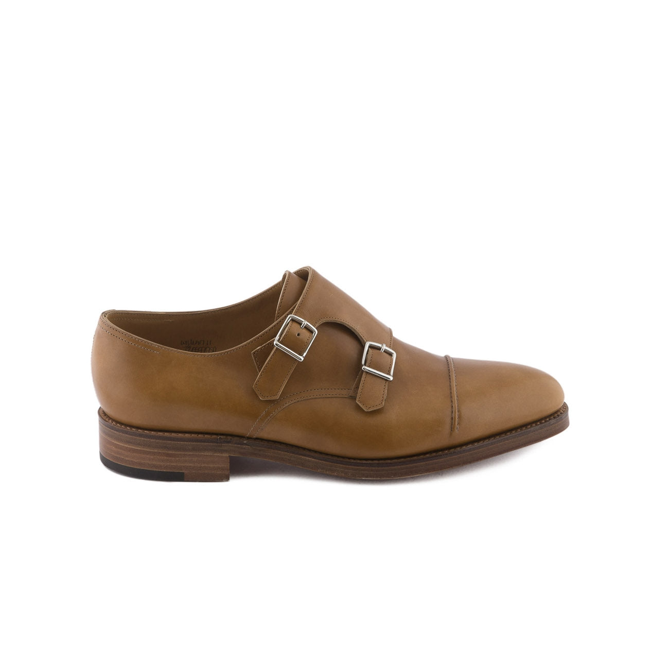 Scarpa John Lobb William II fit E in pelle misty ardilla con doppia fibbia