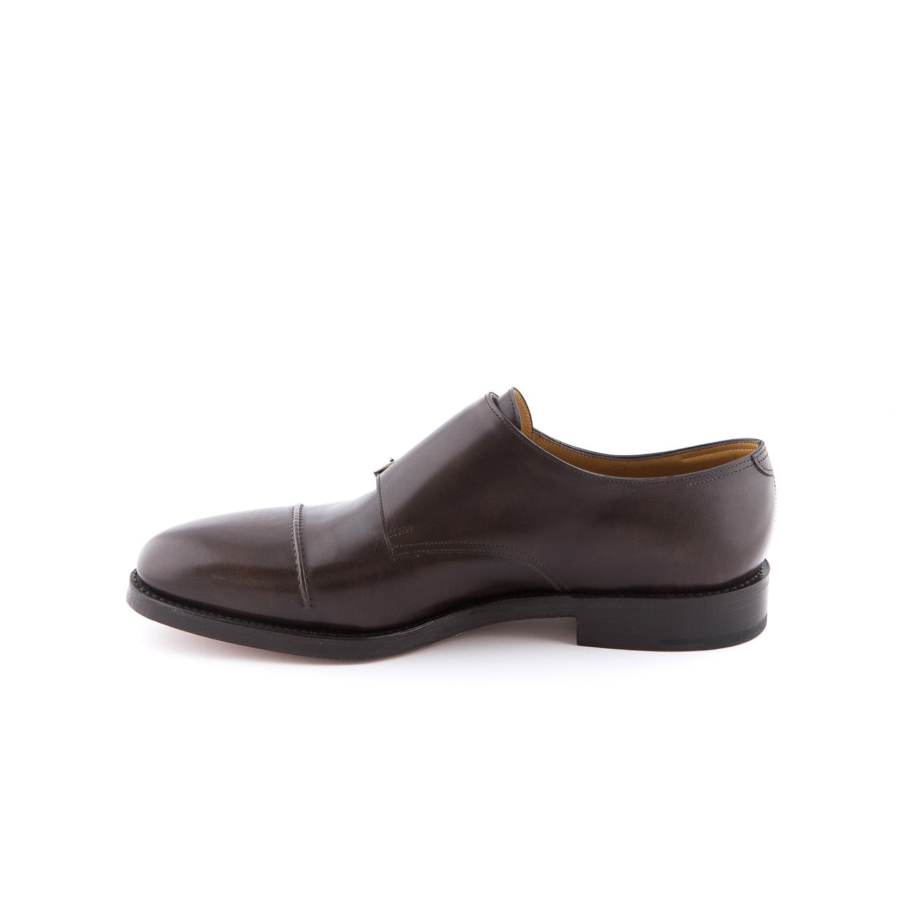 Scarpa John Lobb William II fit EE in pelle misty testa di moro con doppia fibbia