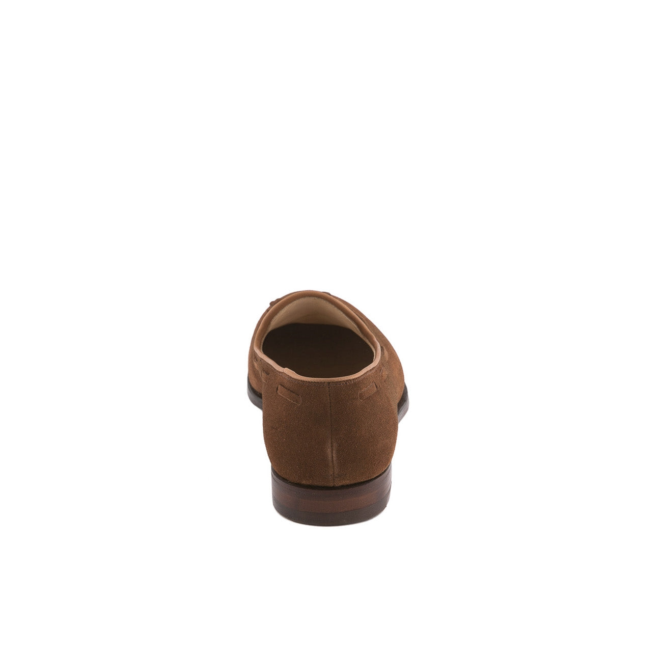 Mocassino Crockett & Jones Cavendish in camoscio marrone polo con nappine