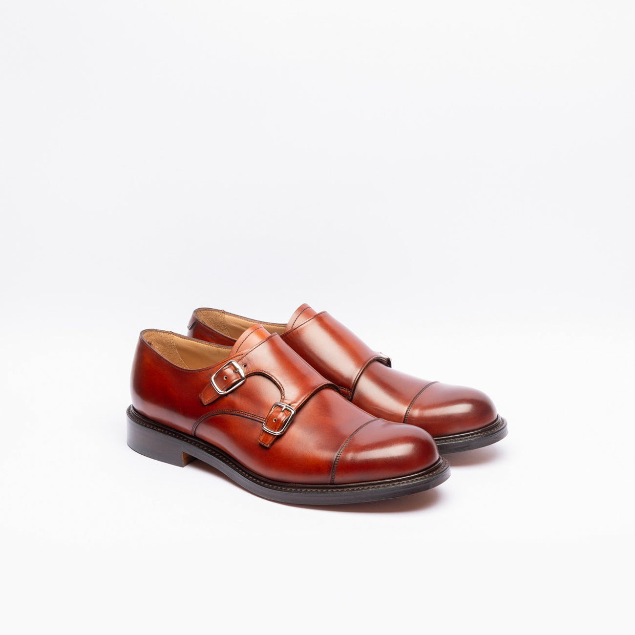 Cheaney Joseph & Sons Covent ALT Double Buckle Tan Leather Shoes