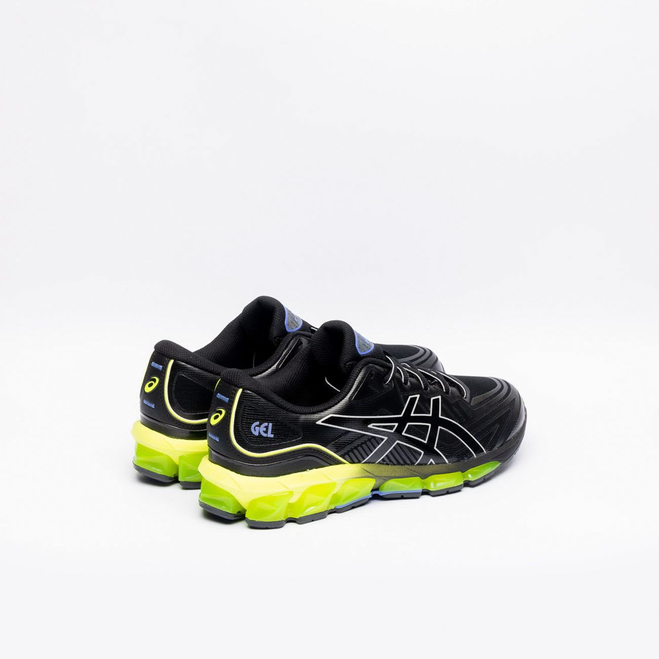 Sneaker Asics Gel Quantum 360 VII in tessuto nero e gel giallo fluo