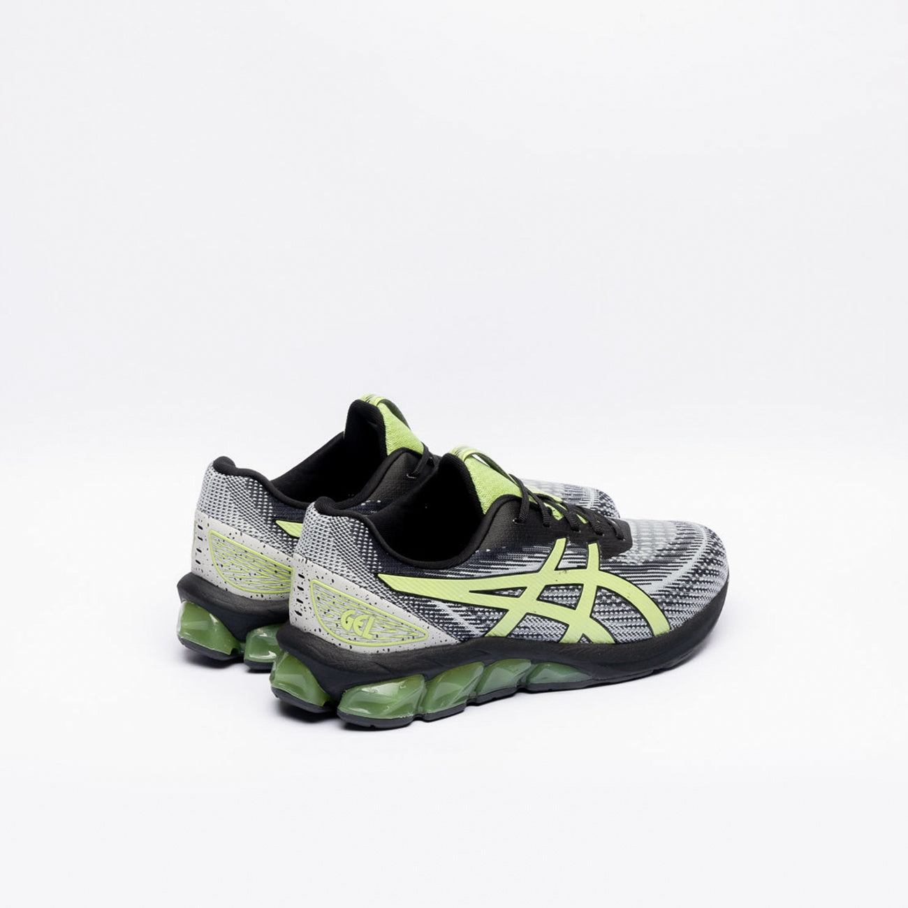 Sneaker Asics Gel Quantum 180 VII in tessuto nero e gel verde