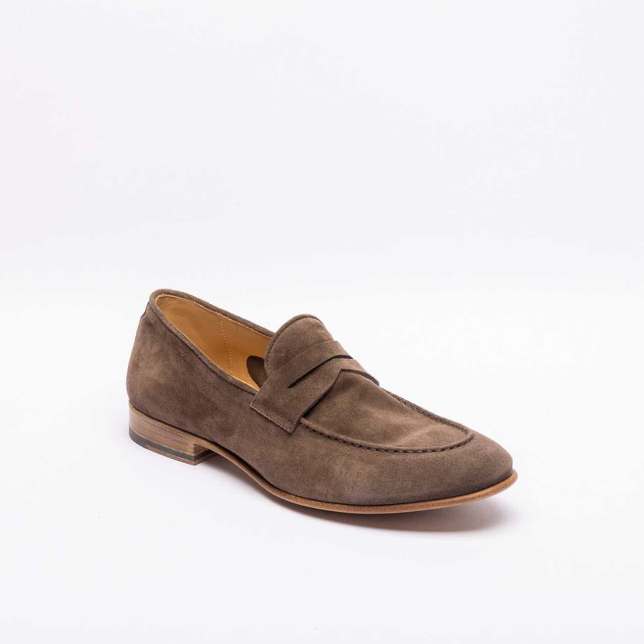 Mocassino penny A. Fasciani Felix in camoscio marrone