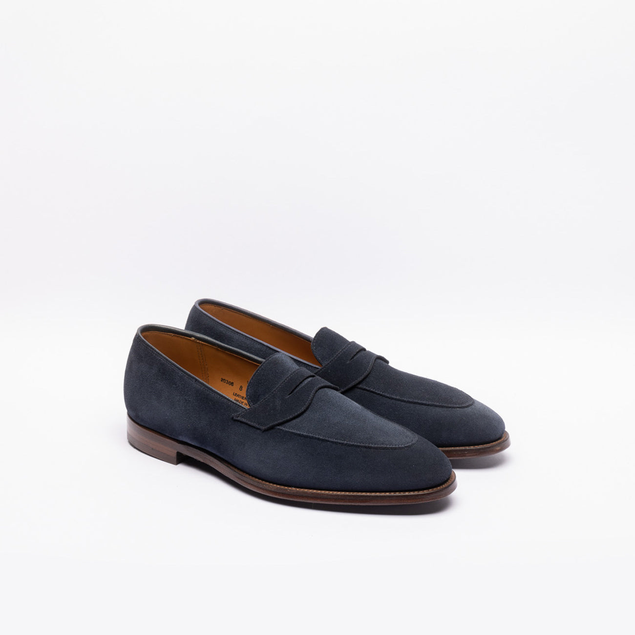 Crockett & Jones Nice penny loafers in blue suede