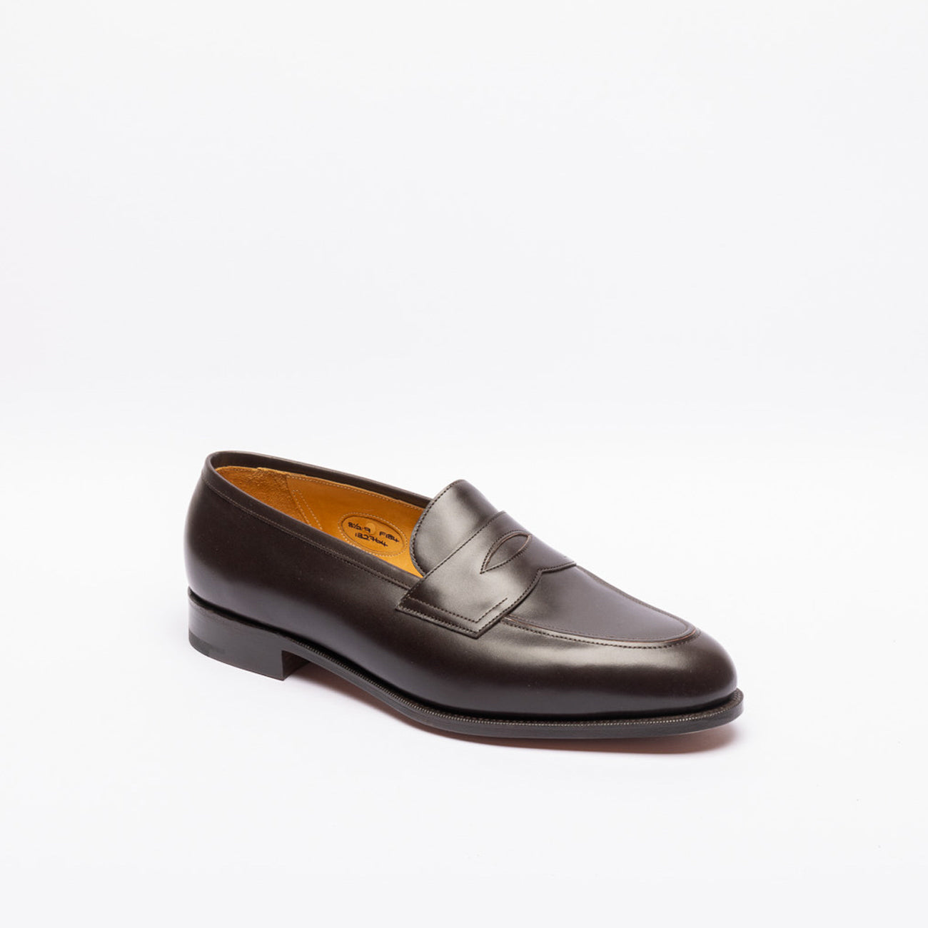 Mocassino penny loafer Edward Green Piccadilly in pelle marrone (Espresso aniline)