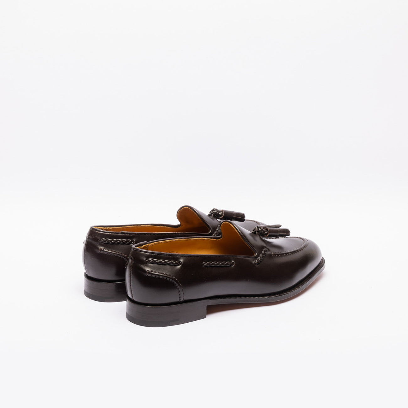 Edward Green Belgravia tassel loafers in brown leather (Espresso calf)