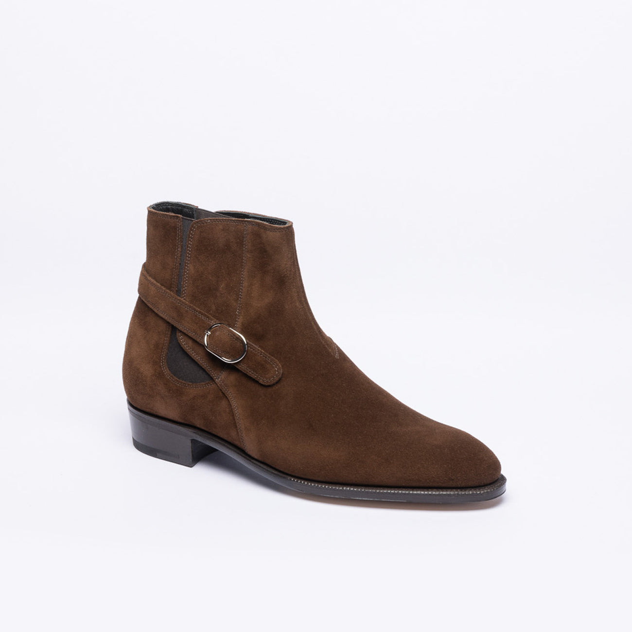 Stivaletto chelsea John Lobb Meason in camoscio marrone