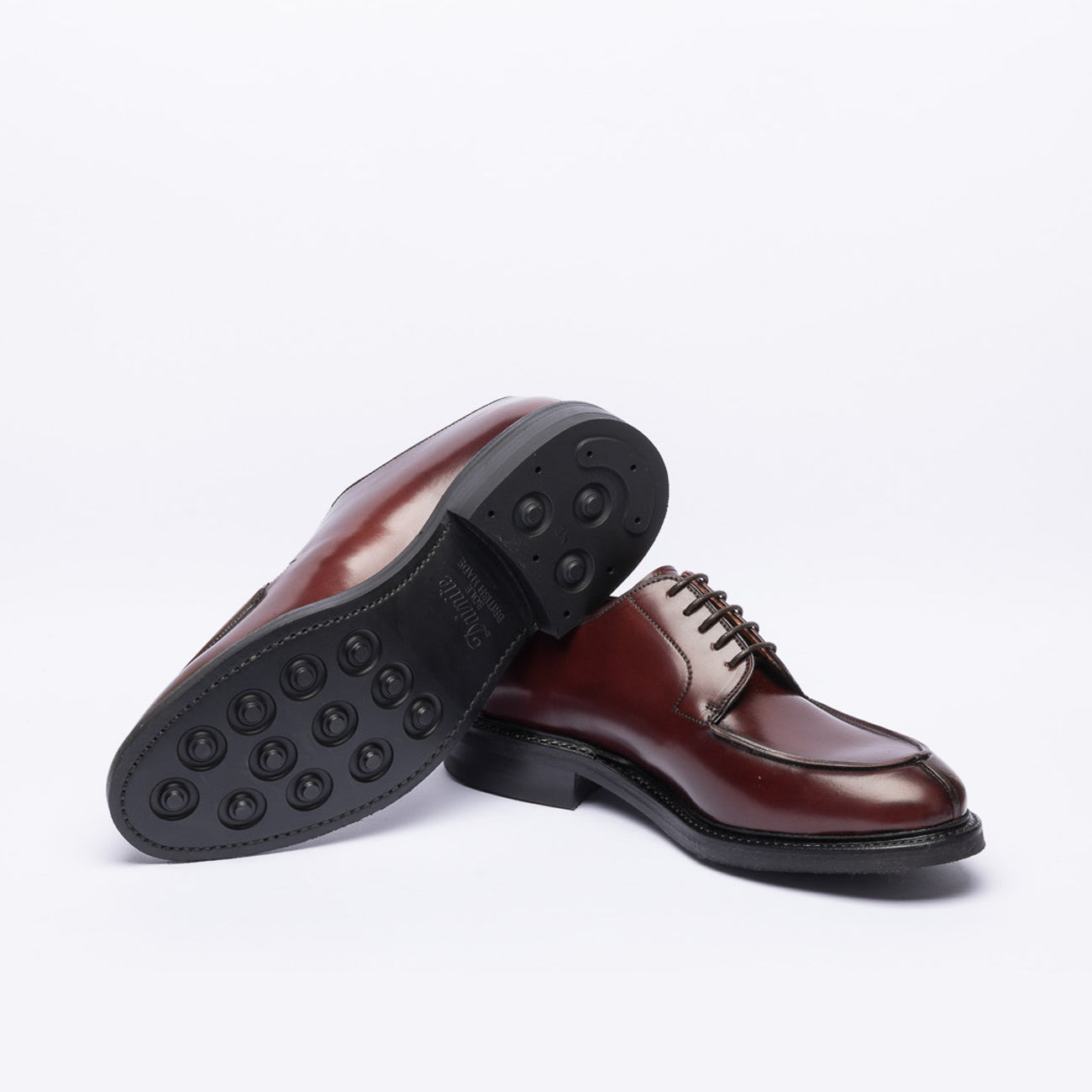 Stringata derby Berwick 4188 in pelle di cavallo bordeaux