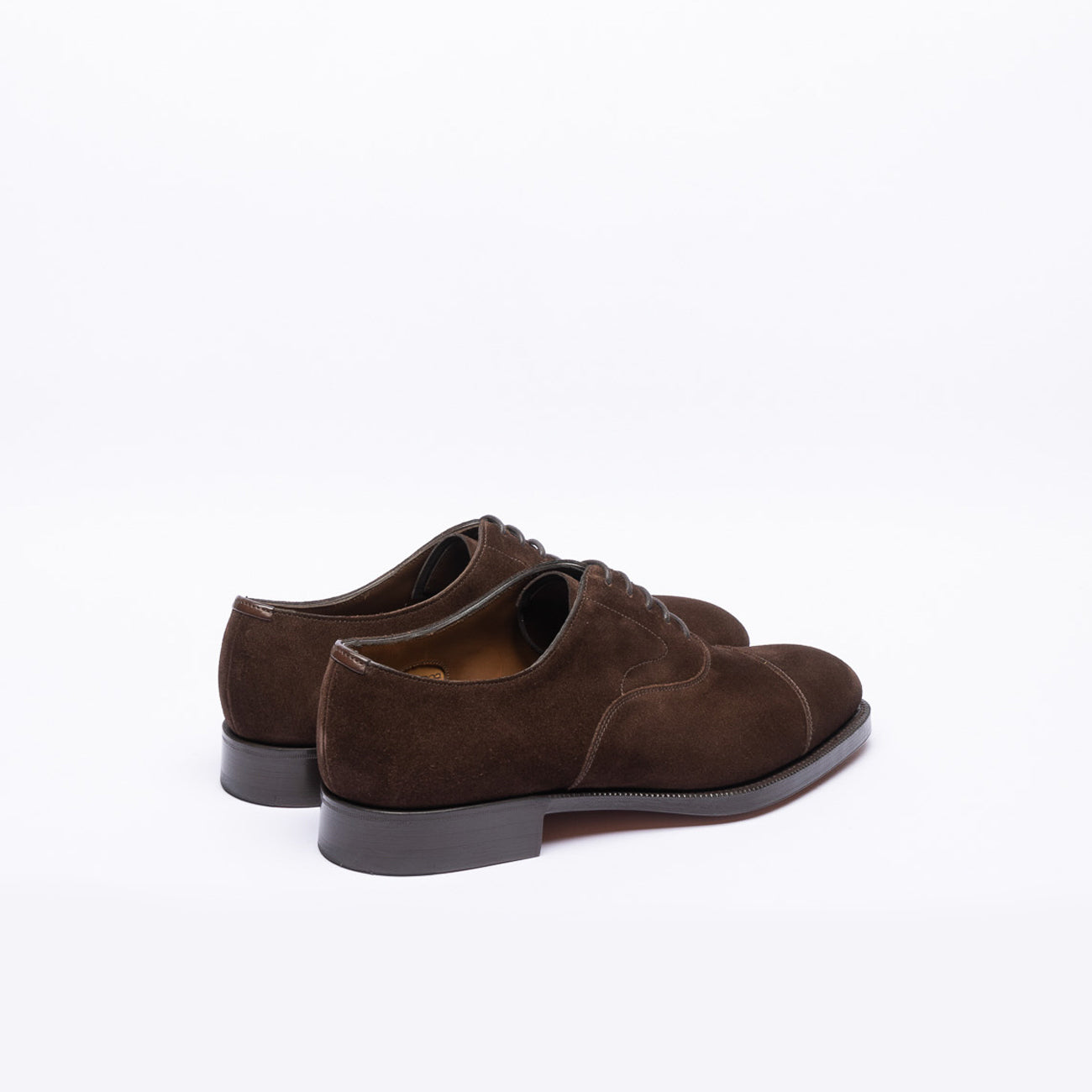 Stringata oxford Edward Green Chelsea in camoscio marrone (Mink suede)