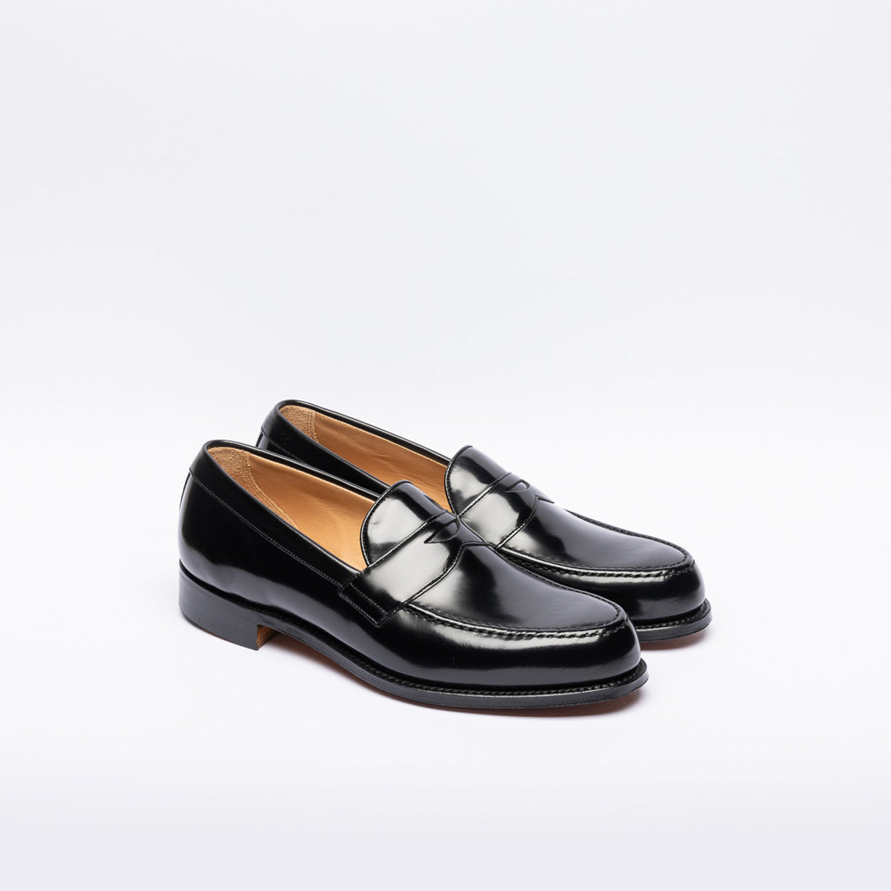 Mocassino penny Cheaney Joseph & Sons Hudson in pelle spazzolata nera