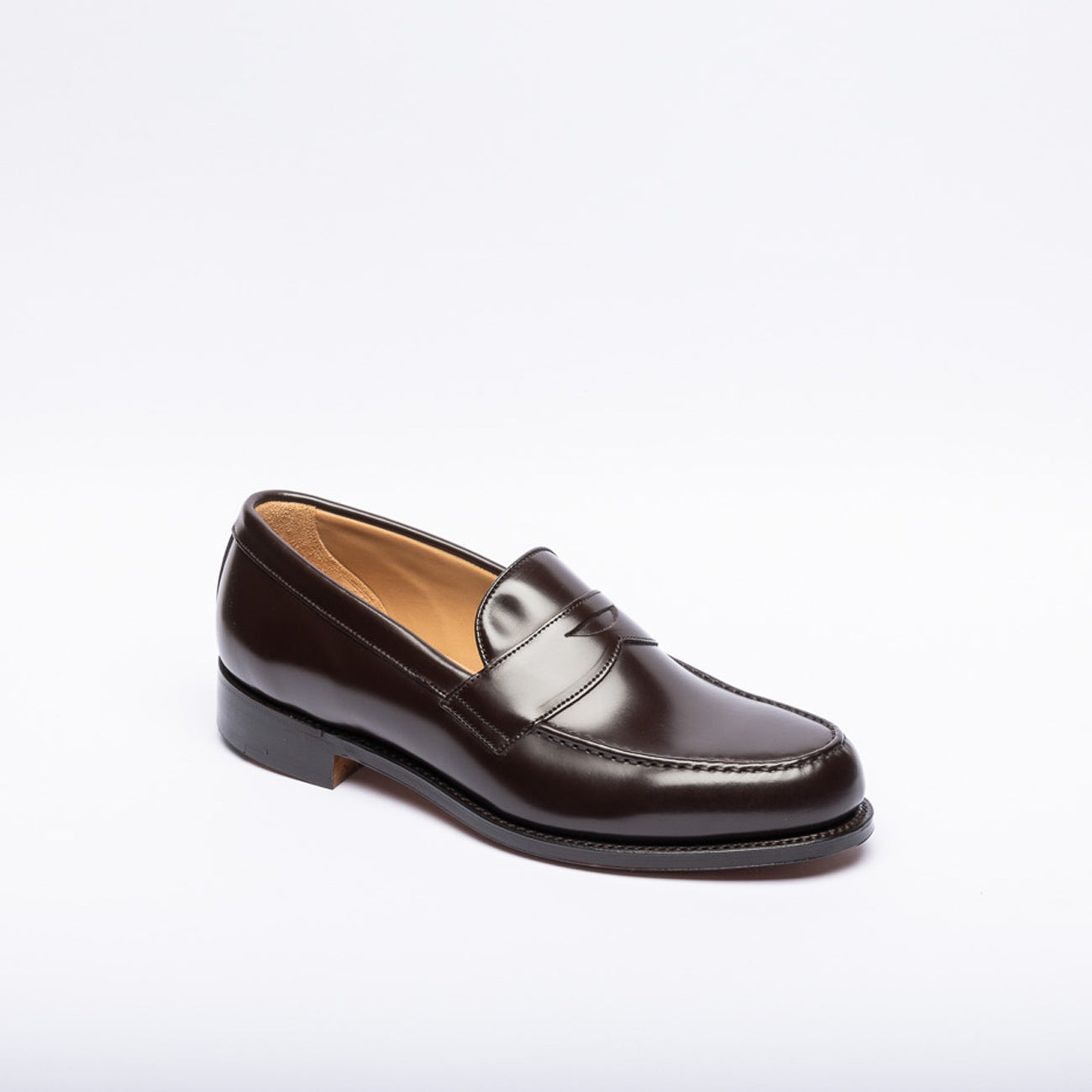 Mocassino penny Cheaney Joseph & Sons Hudson in pelle spazzolata marrone
