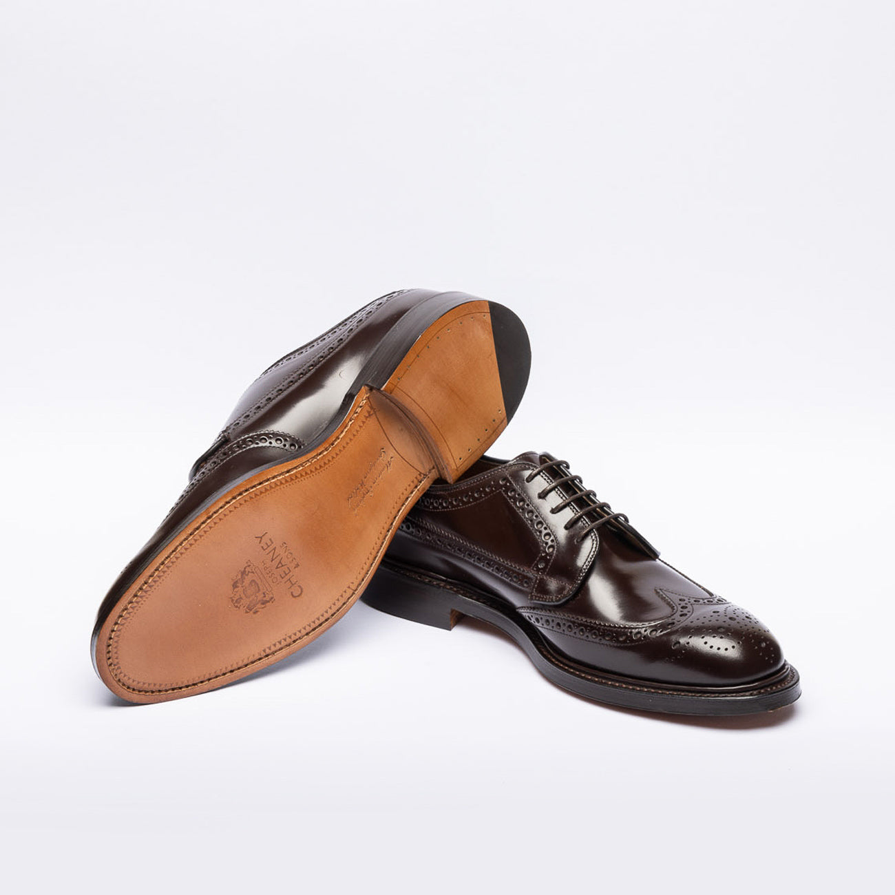 Stringata derby Cheaney Joseph & Sons Carlton in pelle spazzolata marrone