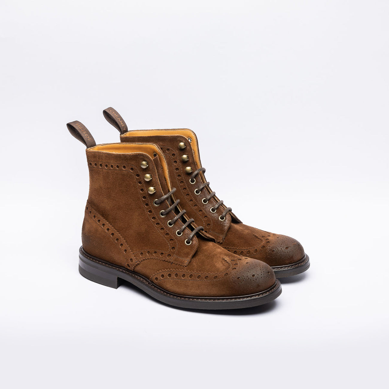 Stivale derby Cheaney Joseph & Sons Tweed R in camoscio marrone (Snuff suede)