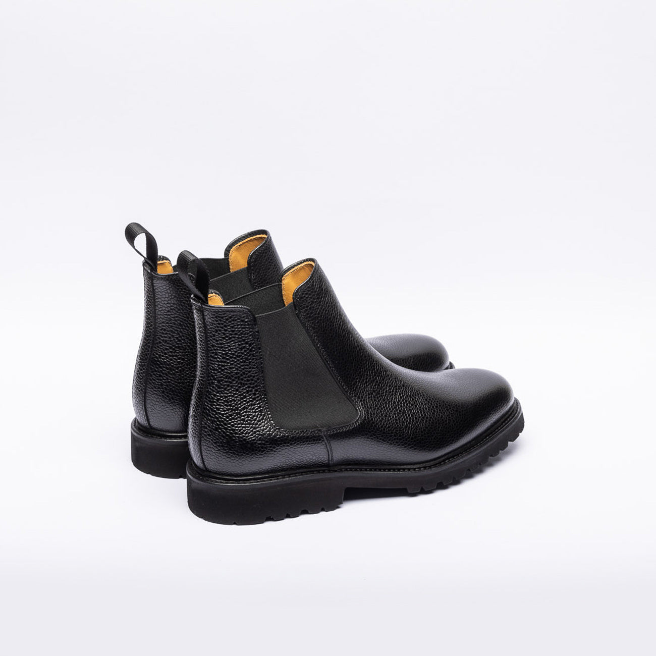 Berwick 475 black hammered leather chelsea boot