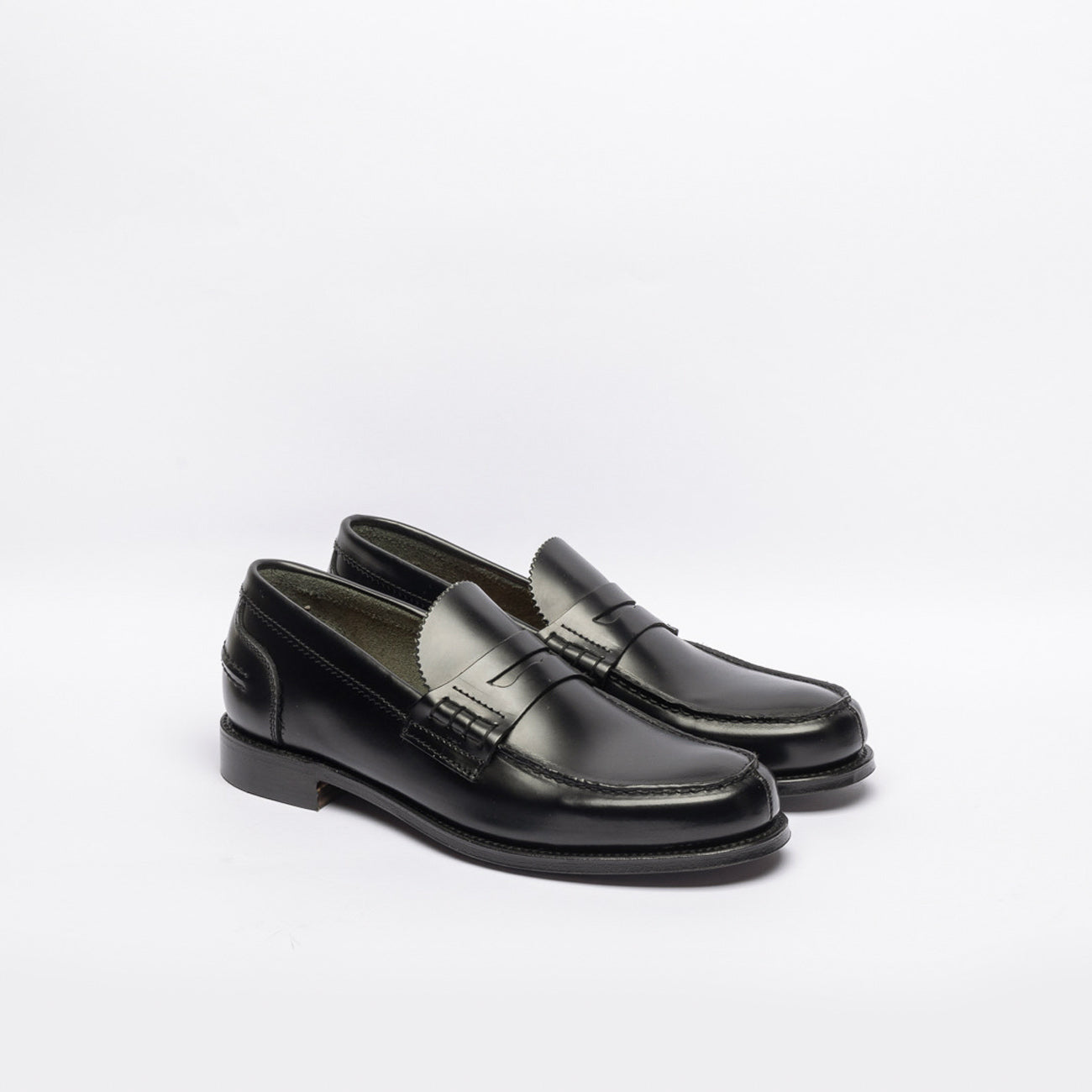 Mocassino penny Cheaney Joseph & Sons Dover EF in pelle nera