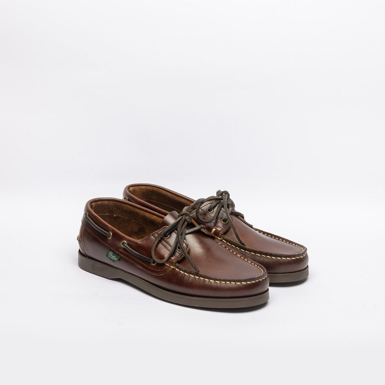 Paraboot Barth brown leather boat shoe