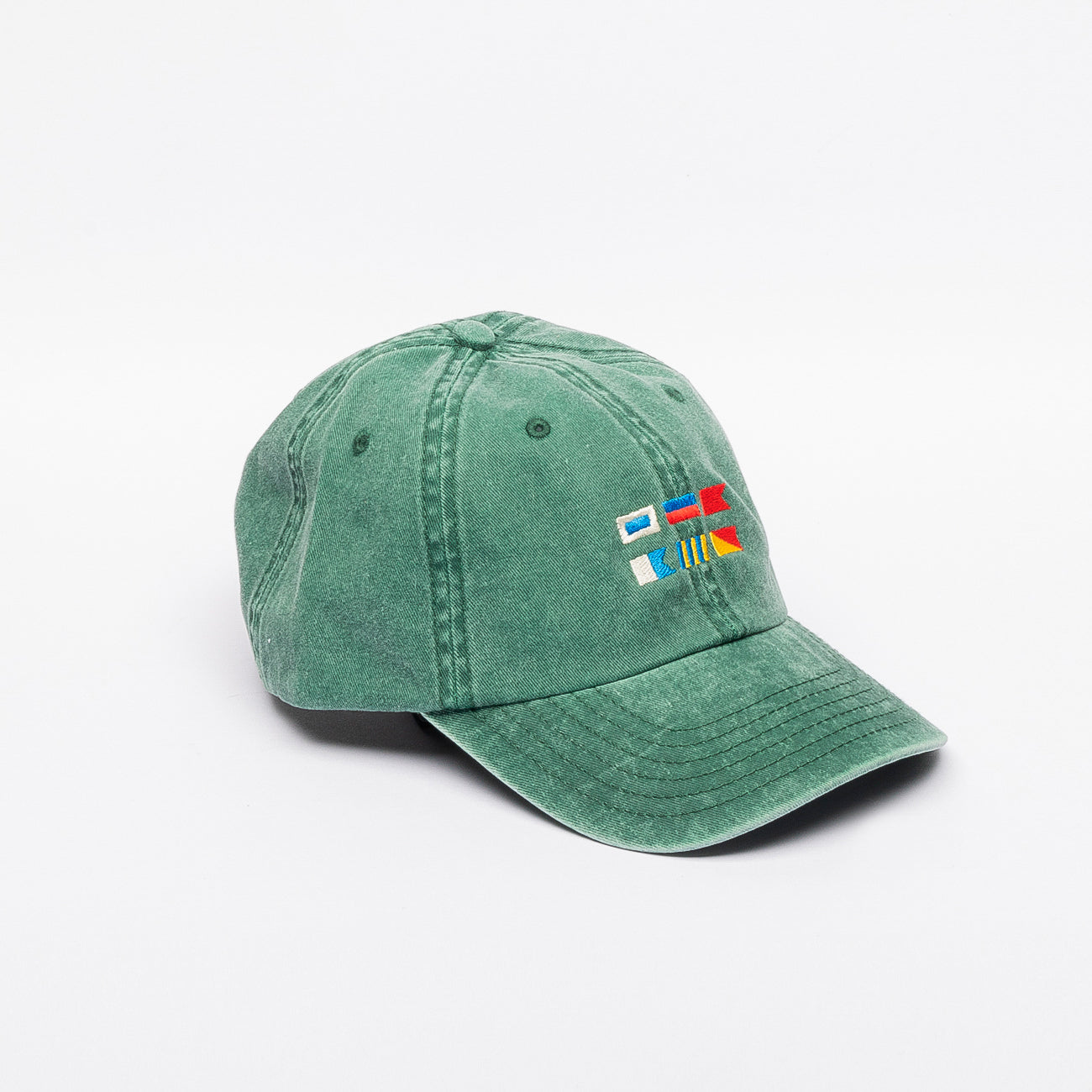 Cappello da baseball Sebago Connor Nautical Flag in cotone verde