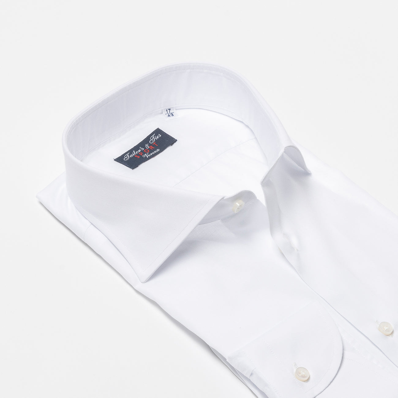 Camicia classica Tailor's & Ties in popeline bianco