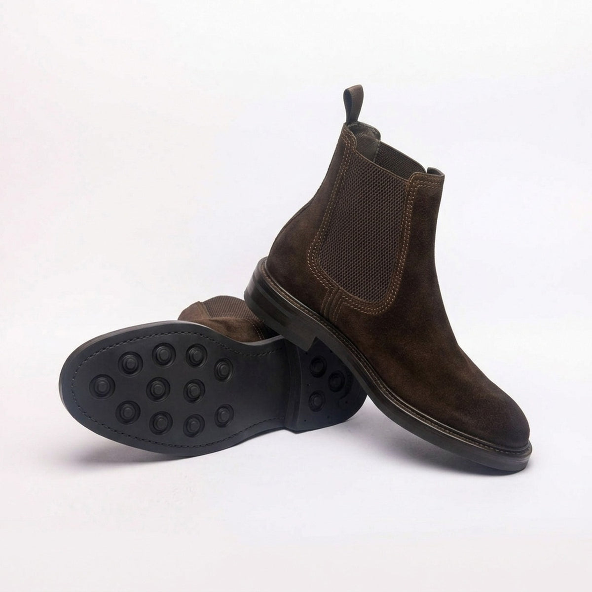 Stivale chelsea Barrett 221U041 in camoscio marrone