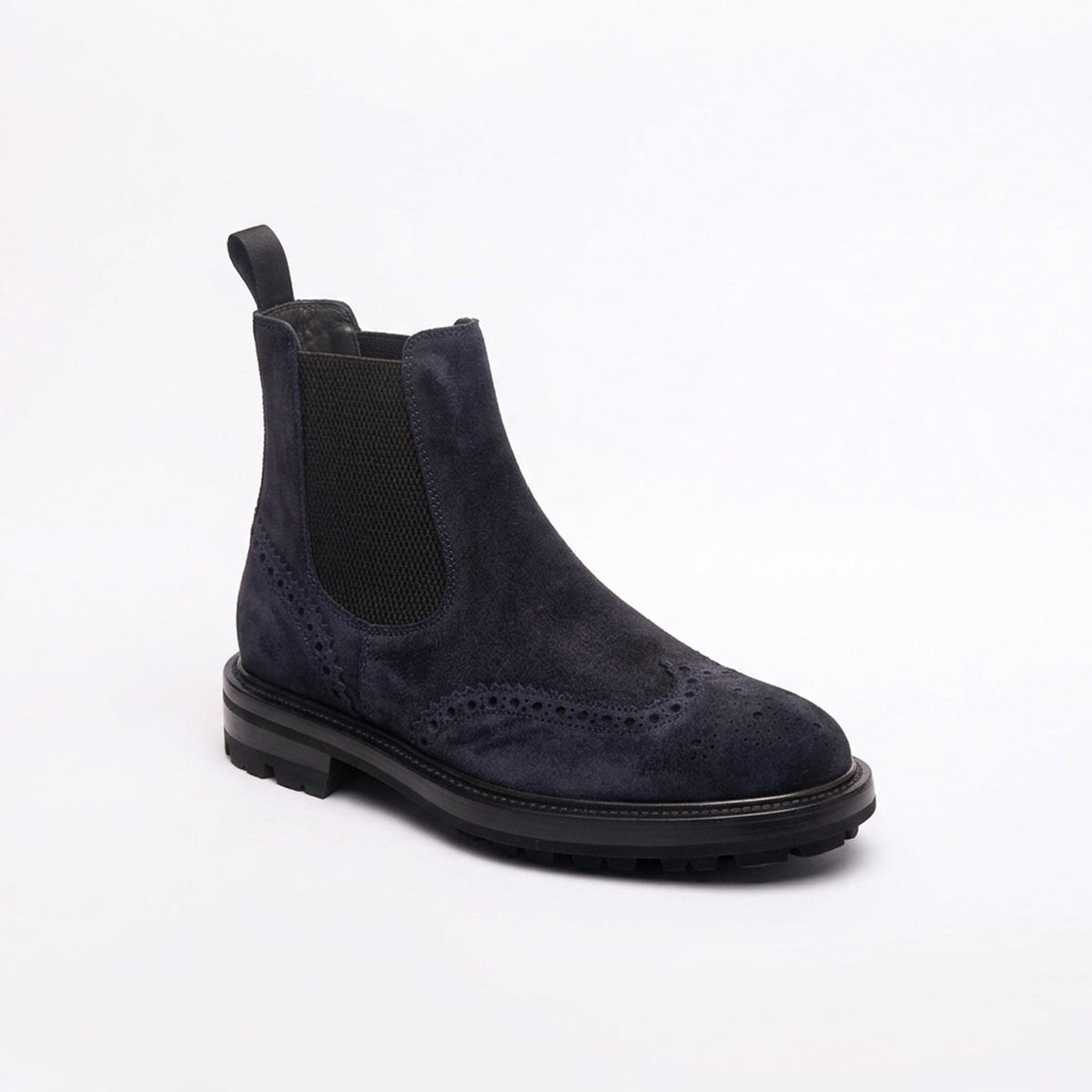 Stivale chelsea Barrett 222U043 in camoscio blu