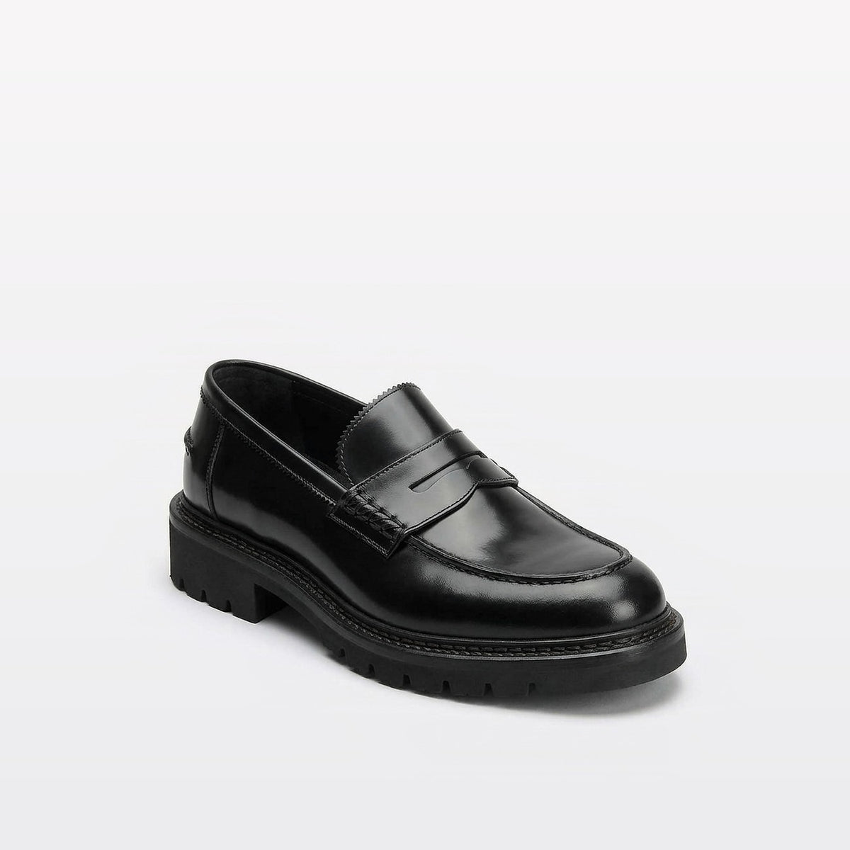 Mocassino penny Barrett 252U019 in pelle spazzolata nera