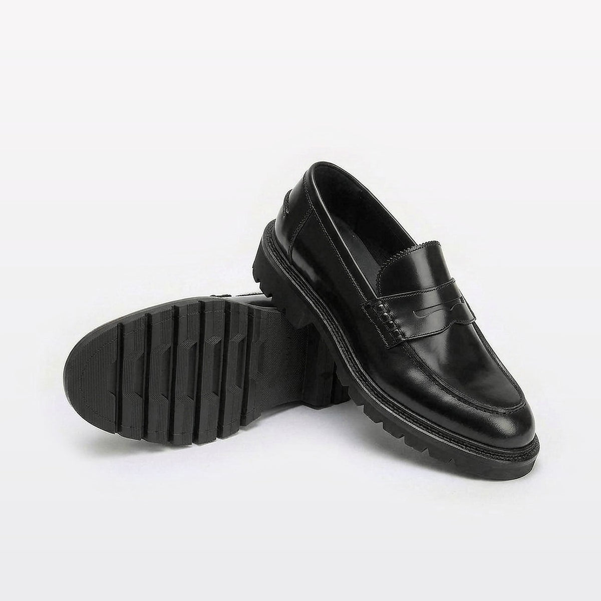 Mocassino penny Barrett 252U019 in pelle spazzolata nera