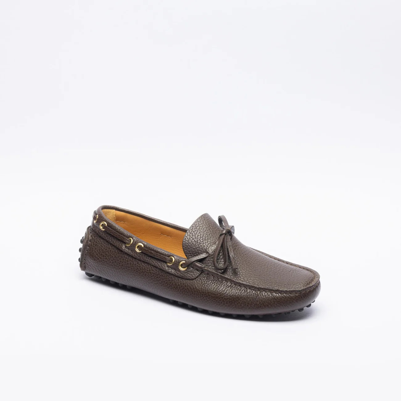 Car Shoe Driving KUD006 moccasin in brown leather